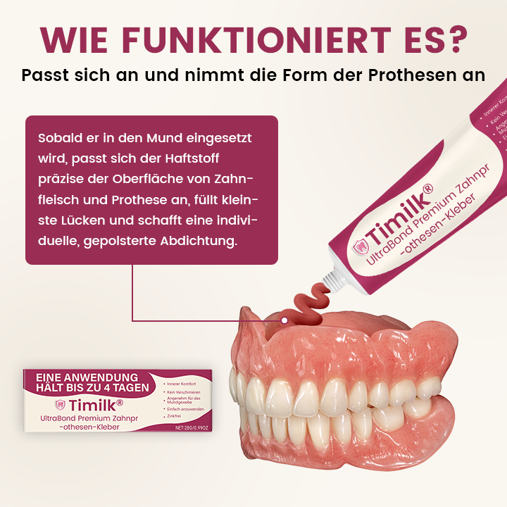 Timilk® UltraBond Premium Zahnprothesen-Kleber ❤️