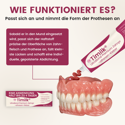 Timilk® UltraBond Premium Zahnprothesen-Kleber ❤️