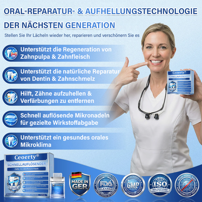 Ceoerty® Zahn- und Zahnfleischpflege – schnell lösliches Mikronadel-Pflaster