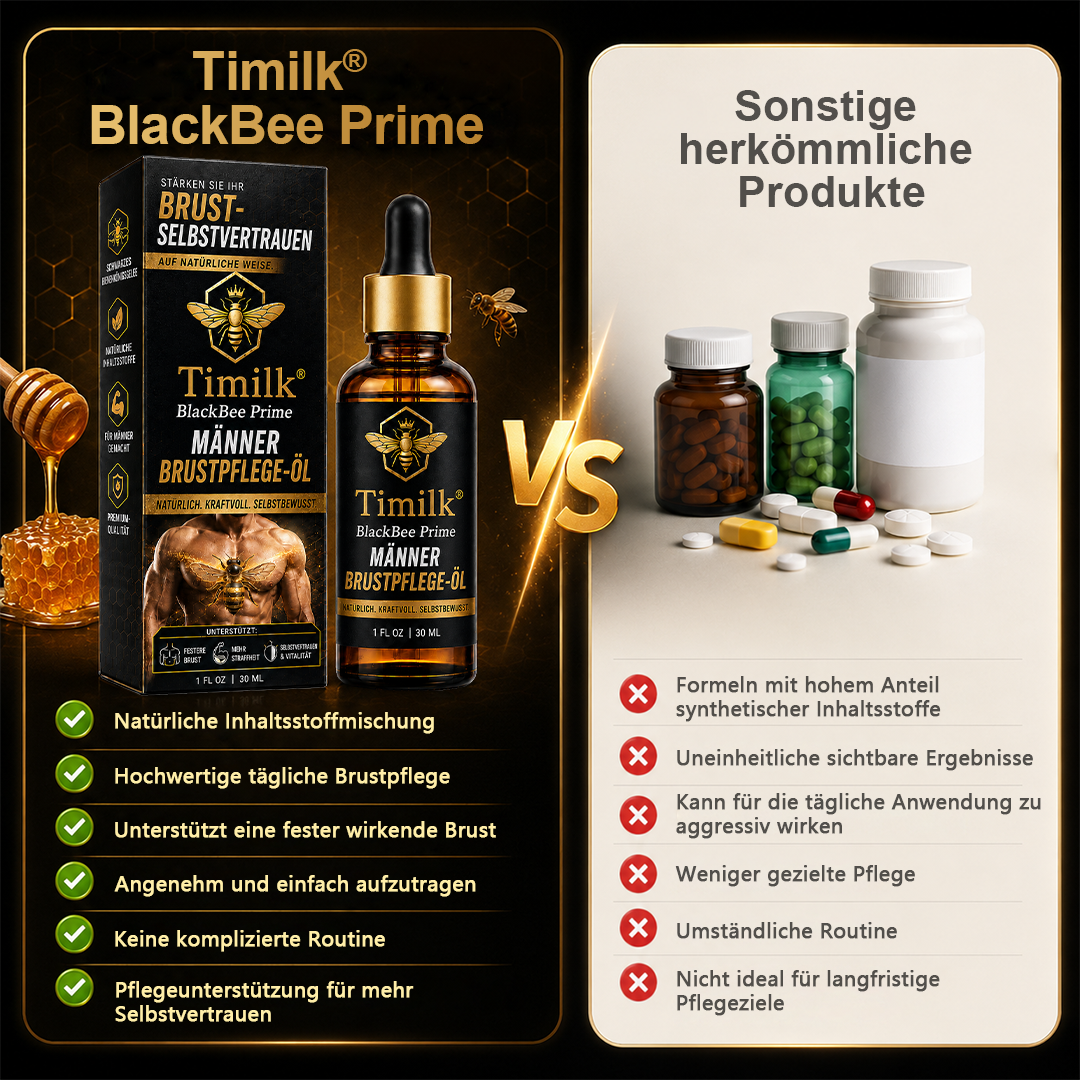 Timilk® BlackBee Prime Brustpflegeöl für Männer