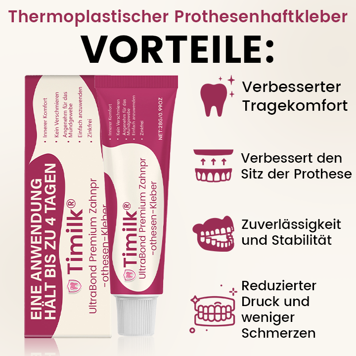 Timilk® UltraBond Premium Zahnprothesen-Kleber ❤️