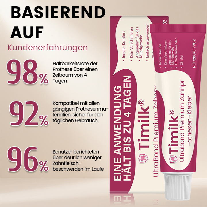 Timilk® UltraBond Premium Zahnprothesen-Kleber ❤️