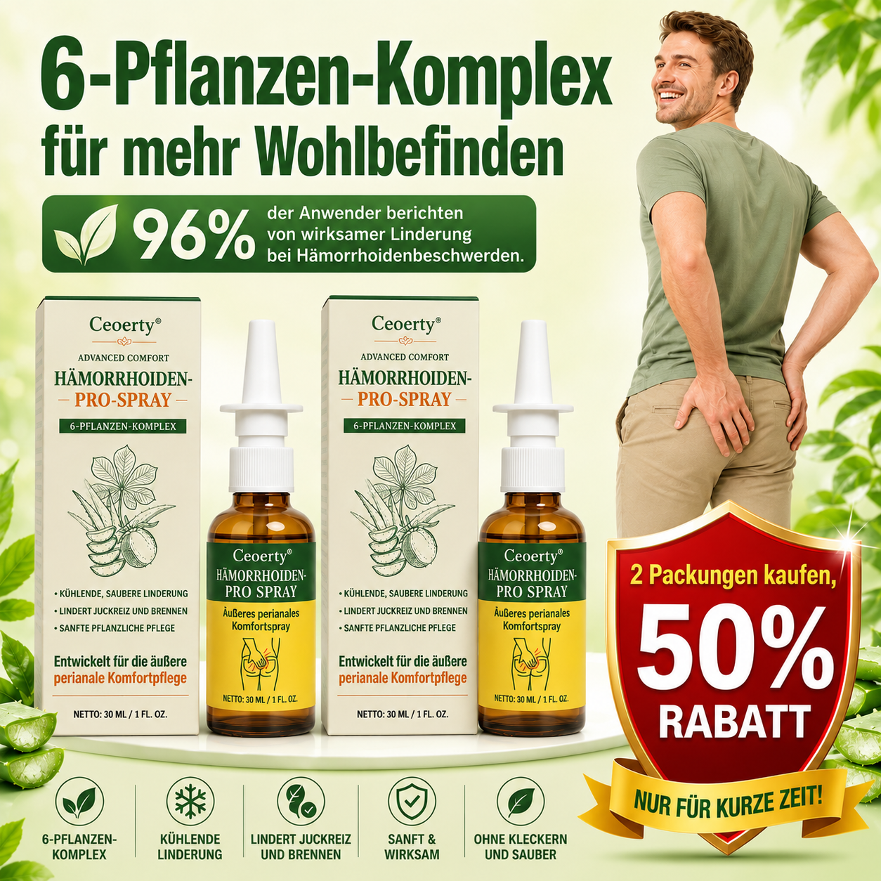 Ceoerty® Advanced Comfort Hämorrhoiden PRO Spray