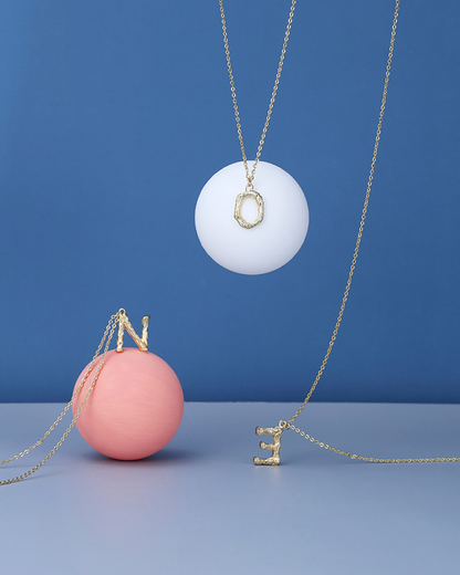 Initialen-Anhänger-Halskette｜(Letter A-Z)